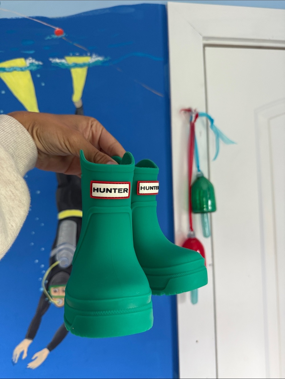 Kids Green Rain Boots